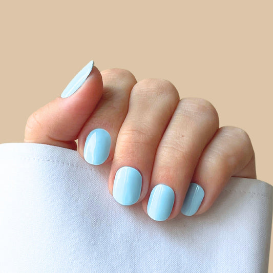BABY BLUE GEL NAIL STRIPS - Lehmani