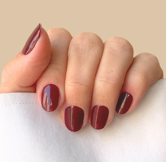 BURGUNDY GEL NAIL STRIPS - Lehmani