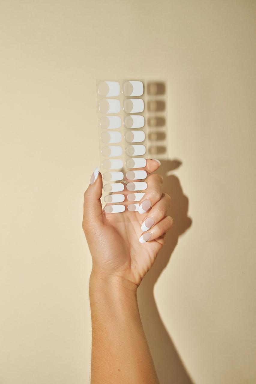 WHITE FRENCH MANI GEL NAIL STRIPS - Lehmani