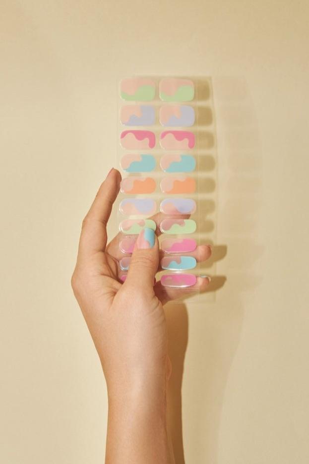 PASTEL SWIRLS GEL NAIL STRIPS - Lehmani