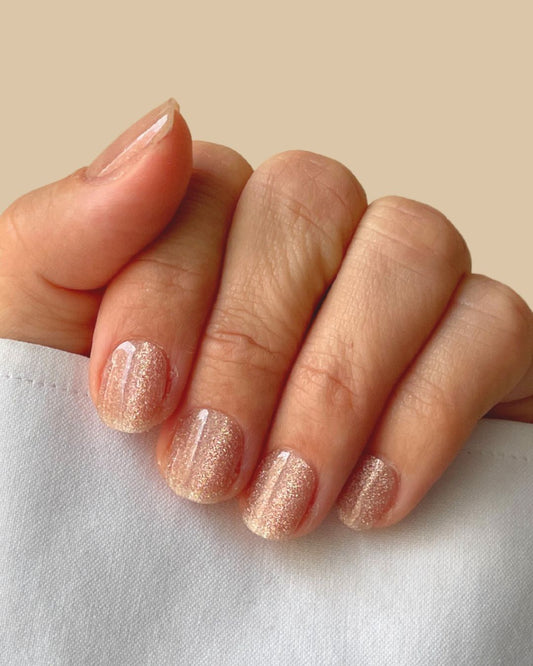 GOLD CAT EYE GEL NAIL STRIPS