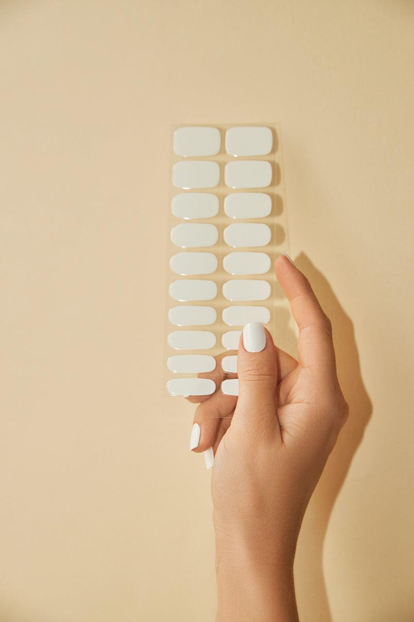 WHITE GEL NAIL STRIPS - Lehmani