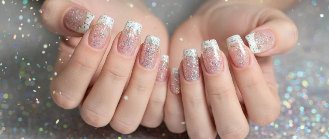 From delicate shimmer to bold shine: how sparkle glitter French tip nails shift into maximalist style