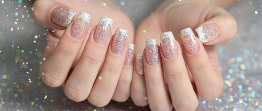 From delicate shimmer to bold shine: how sparkle glitter French tip nails shift into maximalist style