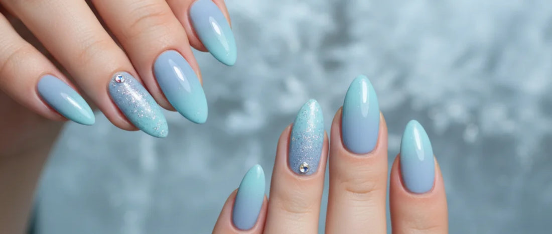 Icy blue baby blue nails: The ultimate winter nail trend to try