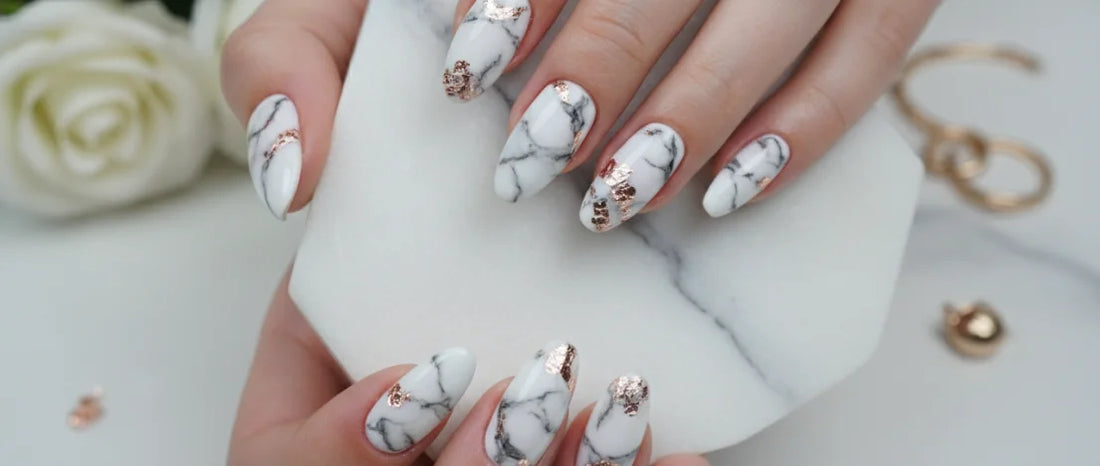 Last chapter glow: Marble nails becoming the standout maximalist trend for the year’s finale