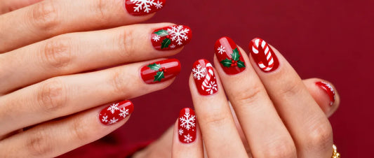 Red Christmas nails that capture the magic of the holiday season