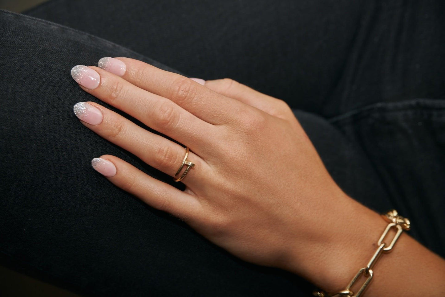 GLITTER TIPS GEL NAIL STRIPS - Lehmani